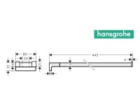 MEDIDAS TOALLERO LAVABO GIRATORIO DOBLE ADDSTORIS HANSGROHE